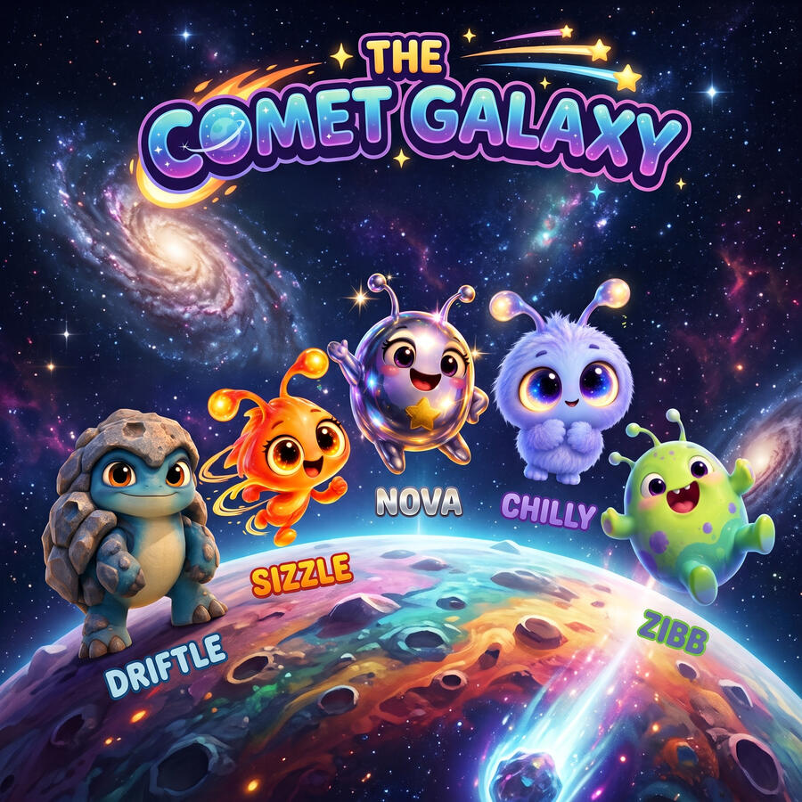 The Comet Galaxy: Zibb, Nova, Chilly, Sizzle, and Driftle