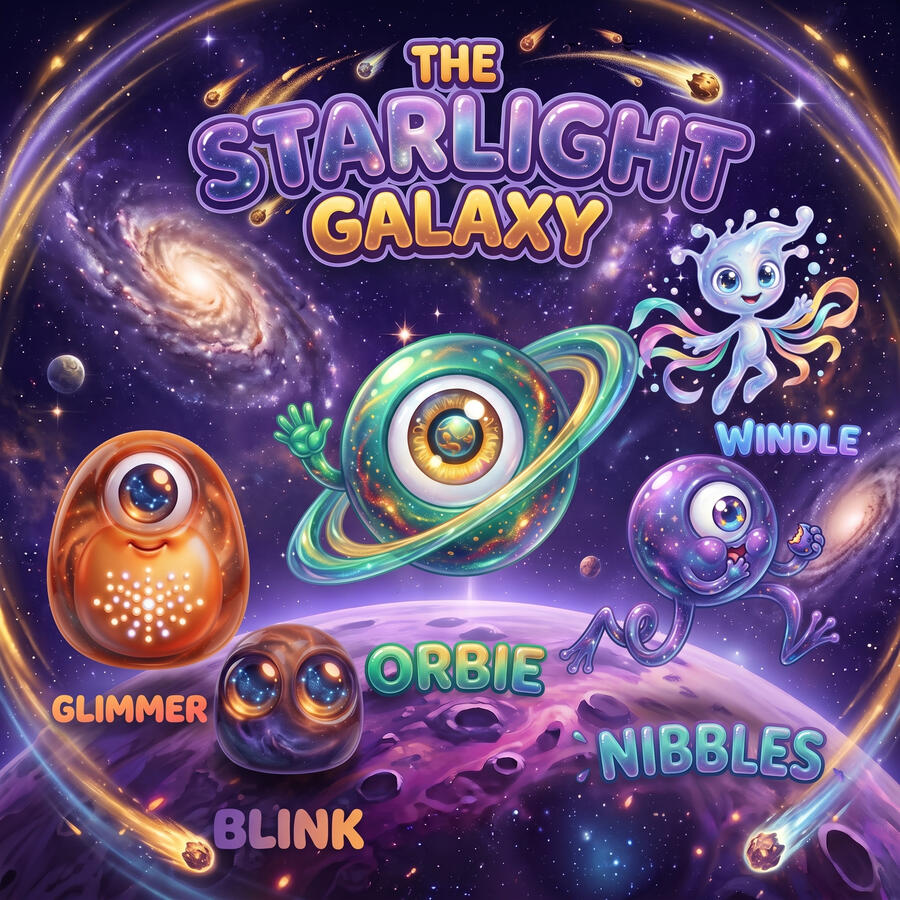 The Starlight Galaxy: Glimmer, Blink, Orbie, Nibbles, and Windle